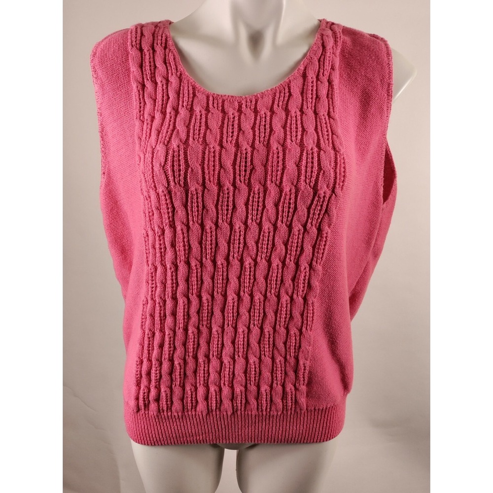 Folio By Fire Islander Women Sweater Vest Size 42 Barbie Vintage